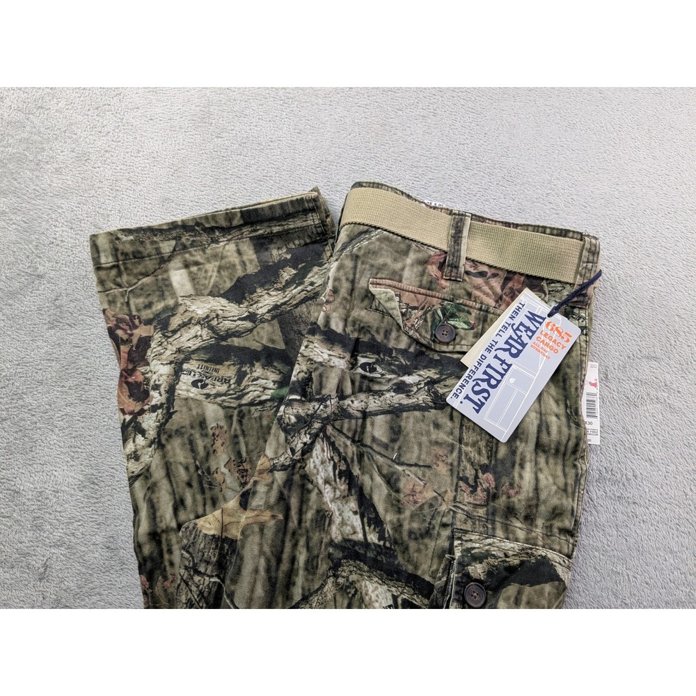 WearFirst Mossy Oak Break Up Infinity Camo Cargo Pants Mens 40x30 NWT Belted 685